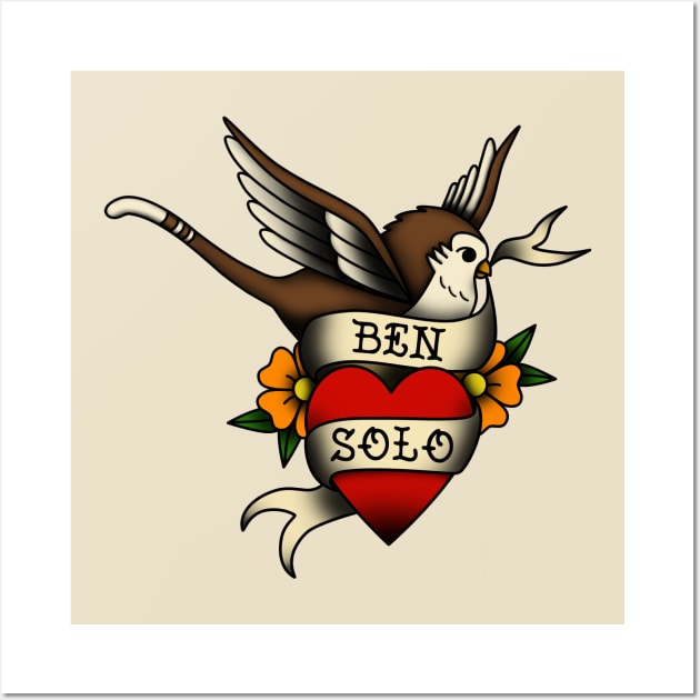 Space Bird Ben Solo Tattoo Wall Art by Miss Upsetter Designs